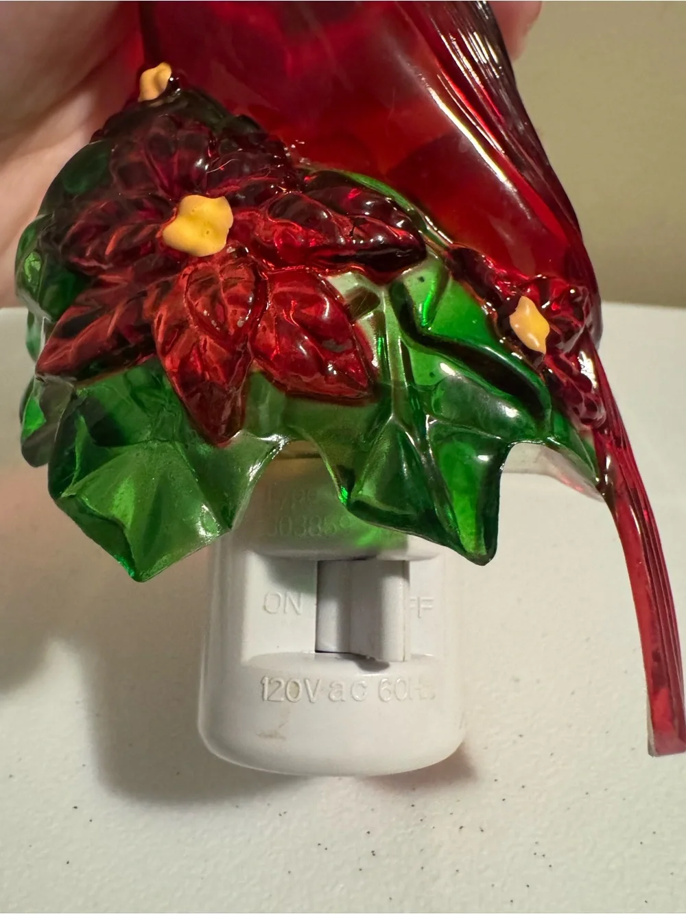 Vintage Christmas Bird Nightlight